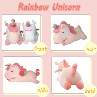 Pink Plush Unicorn Stuffed Animal Pillows Toy