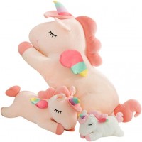 Pink Plush Unicorn Stuffed Animal Pillows Toy